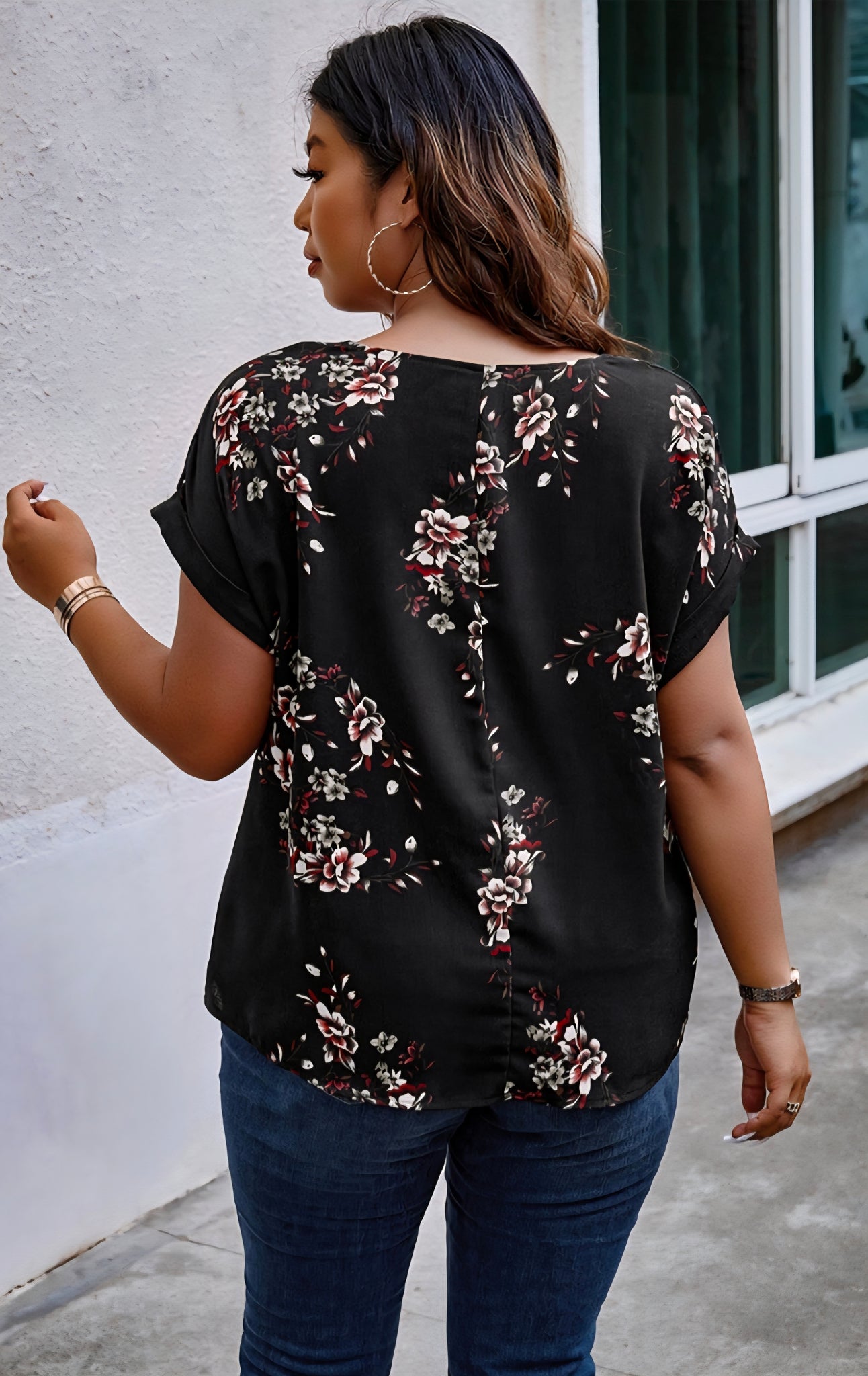 Plus Stella floral blouse