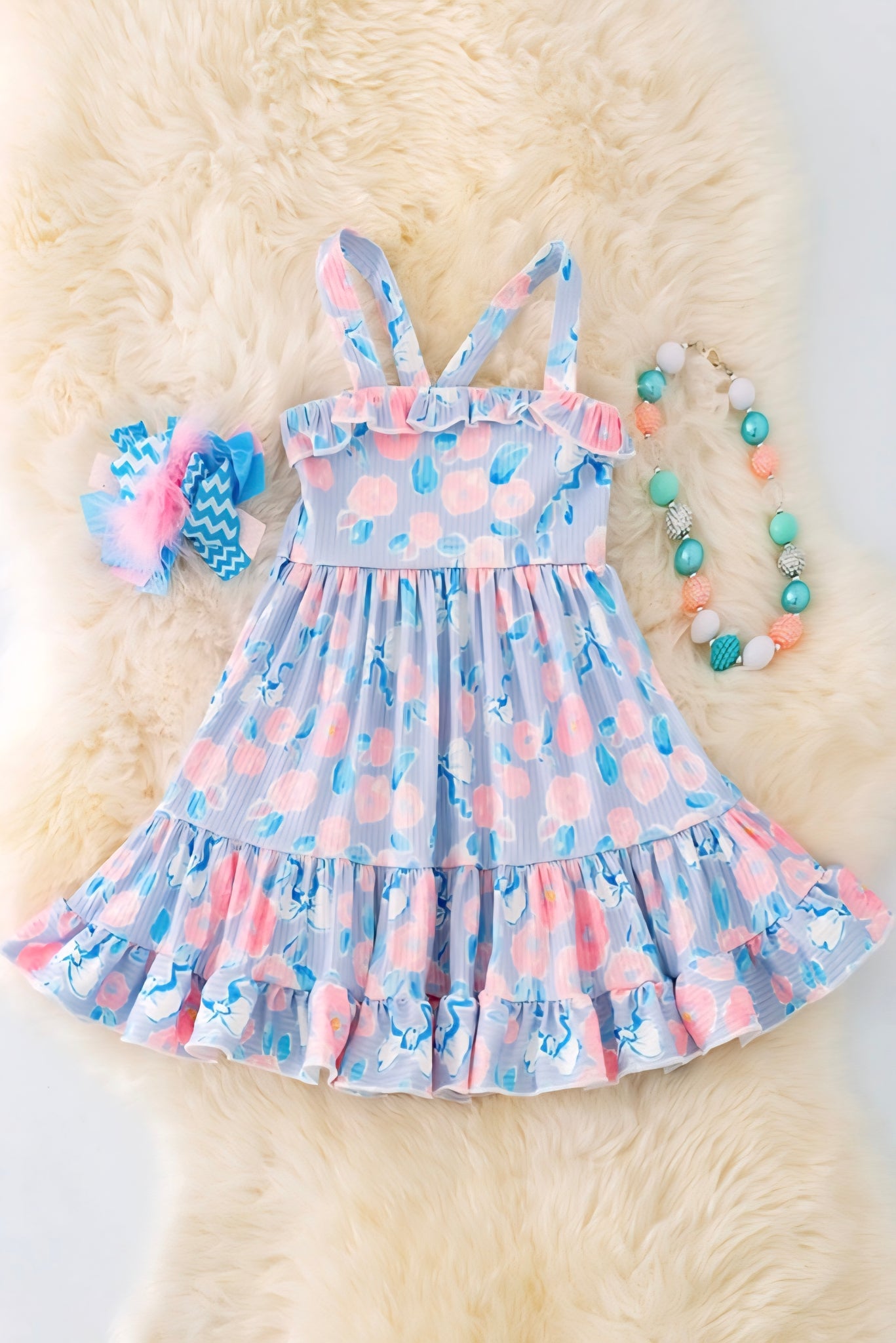 Charlotte blue floral size 18 to 24 mo  to 7