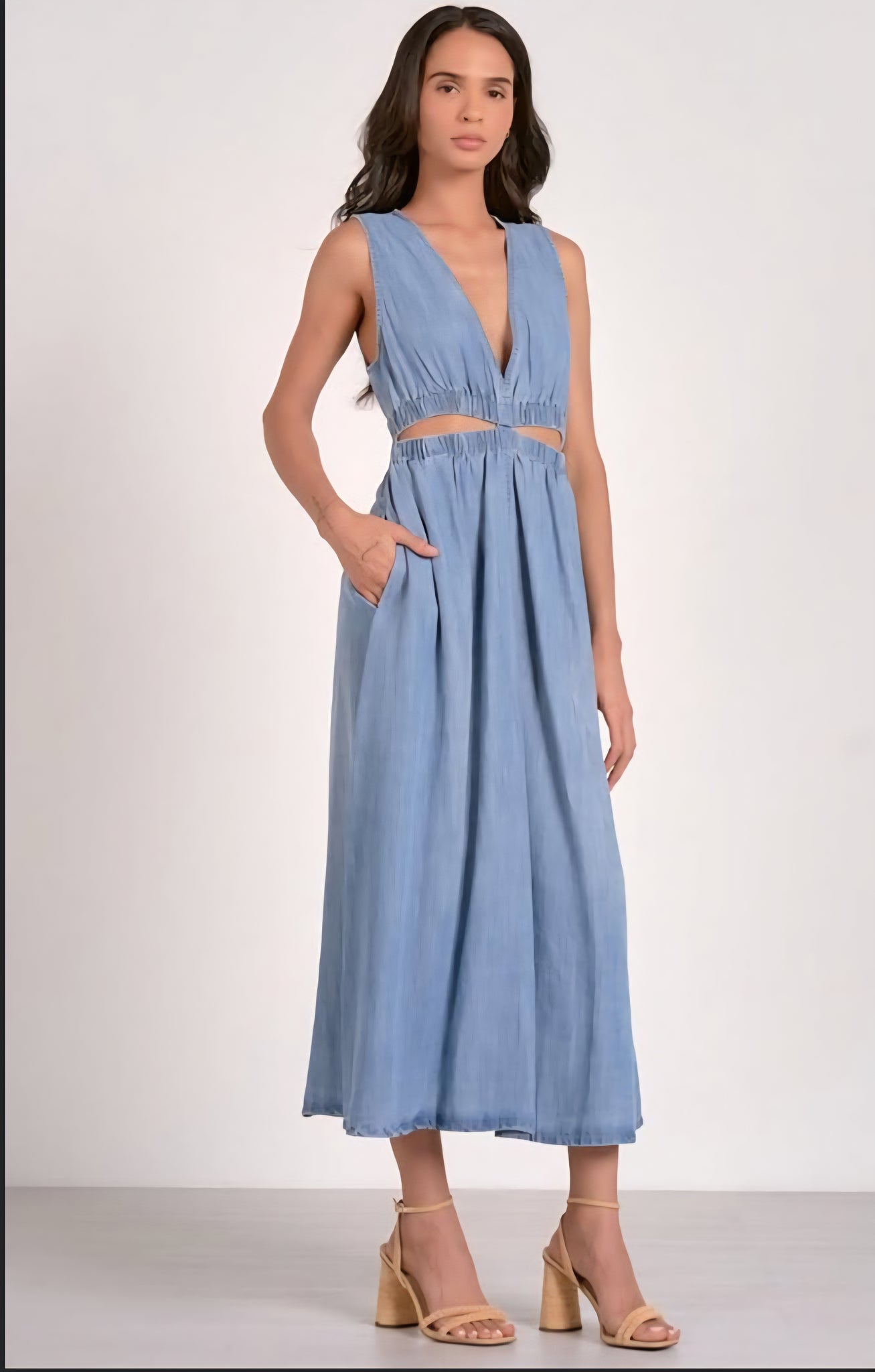 Renata denim cutout dress small to xl