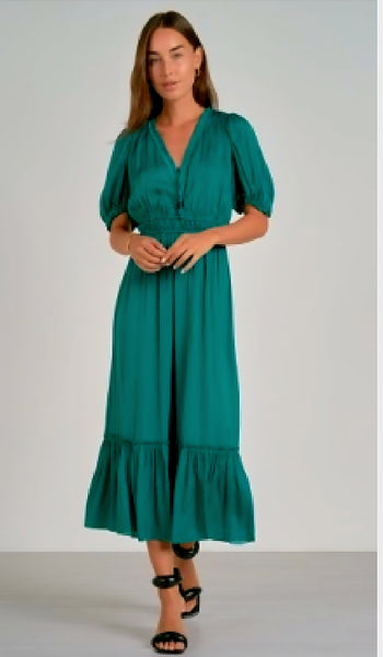 Belle emerald midi dress small to xl