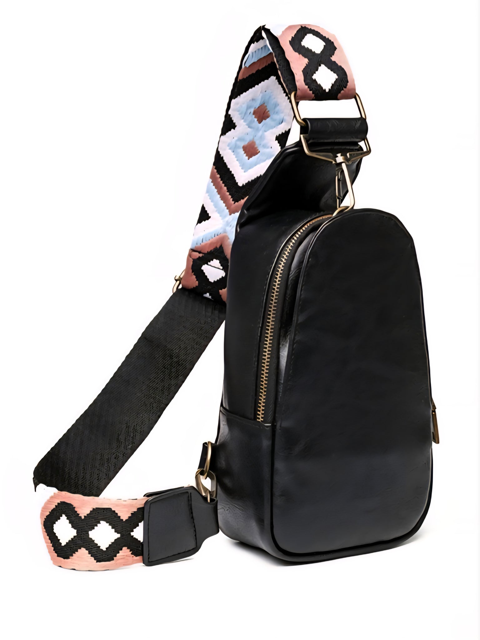 Black small guitar strap sling bag