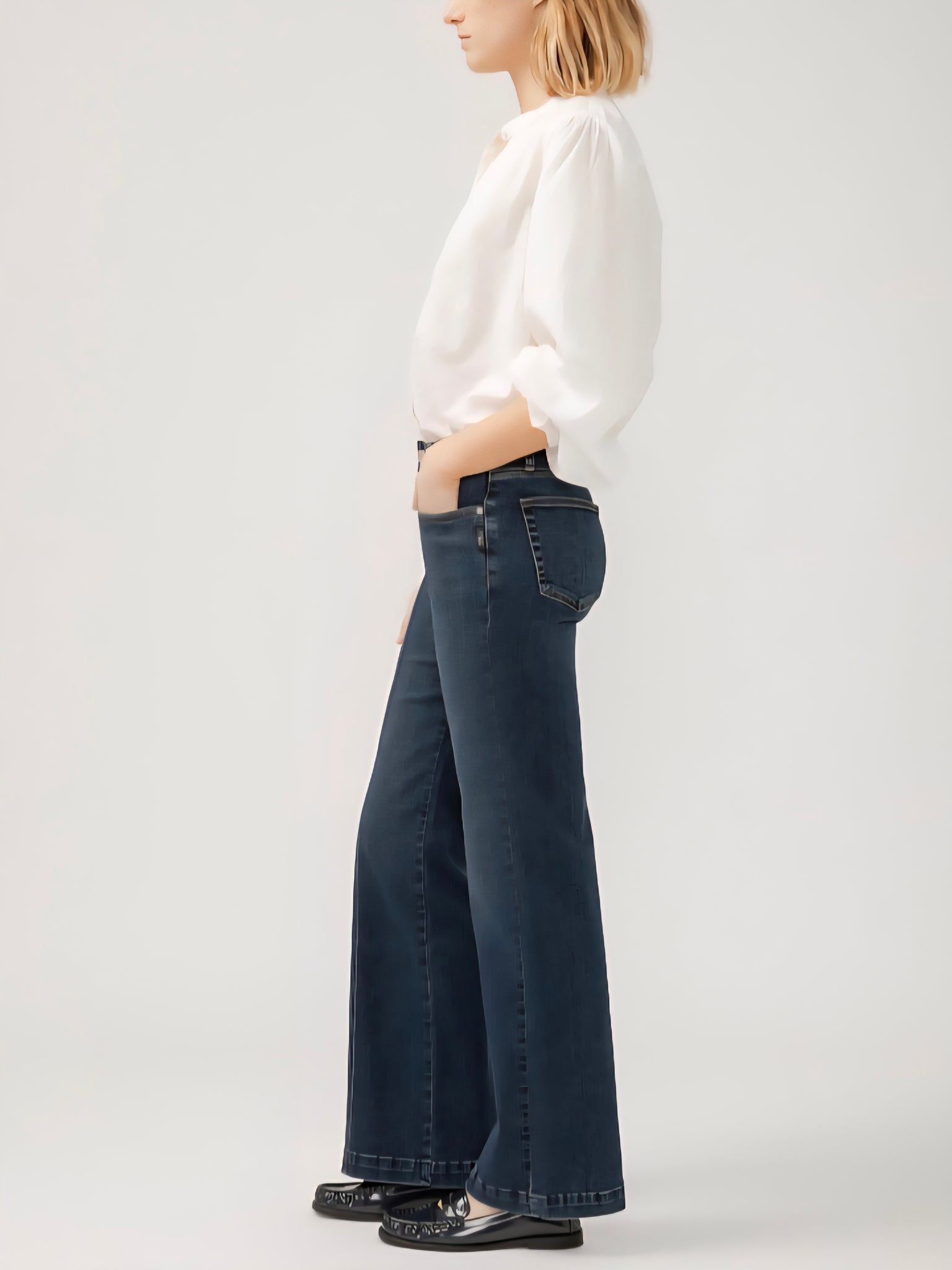 Avery high waist wide leg trouser jean
