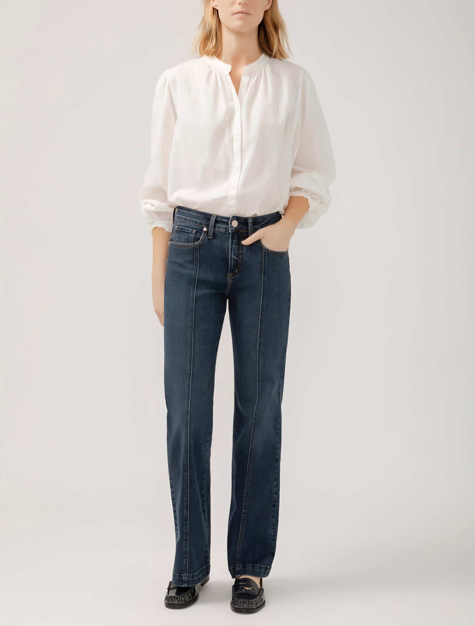 Avery high waist wide leg trouser jean