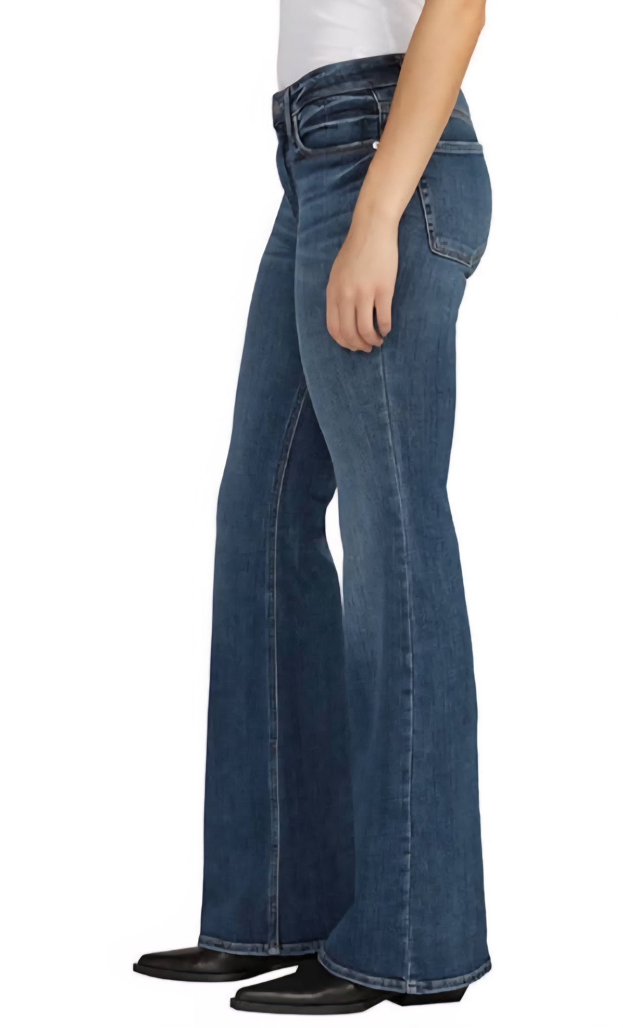 Most wanted mid rise flare leg jean