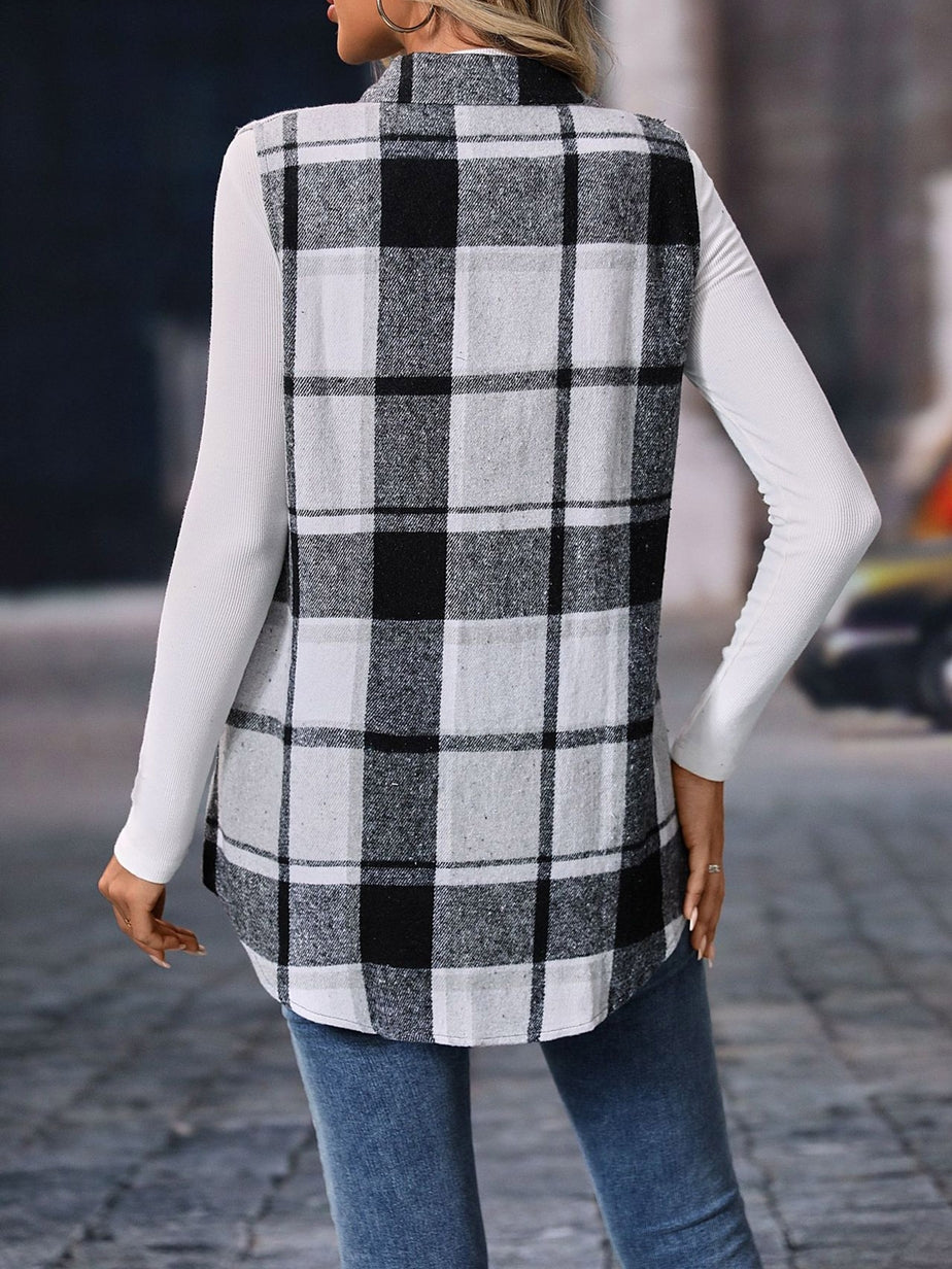 Jeri buffalo plaid vest small to 2xl