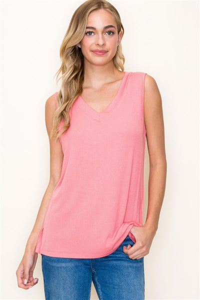 Adrian coral sleeveless top